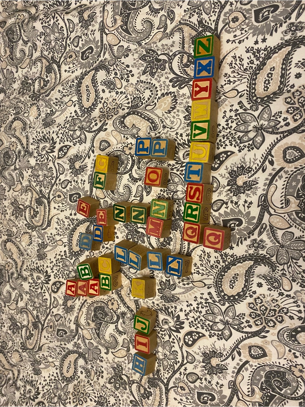 Vintage Wooden Alphabet Blocks